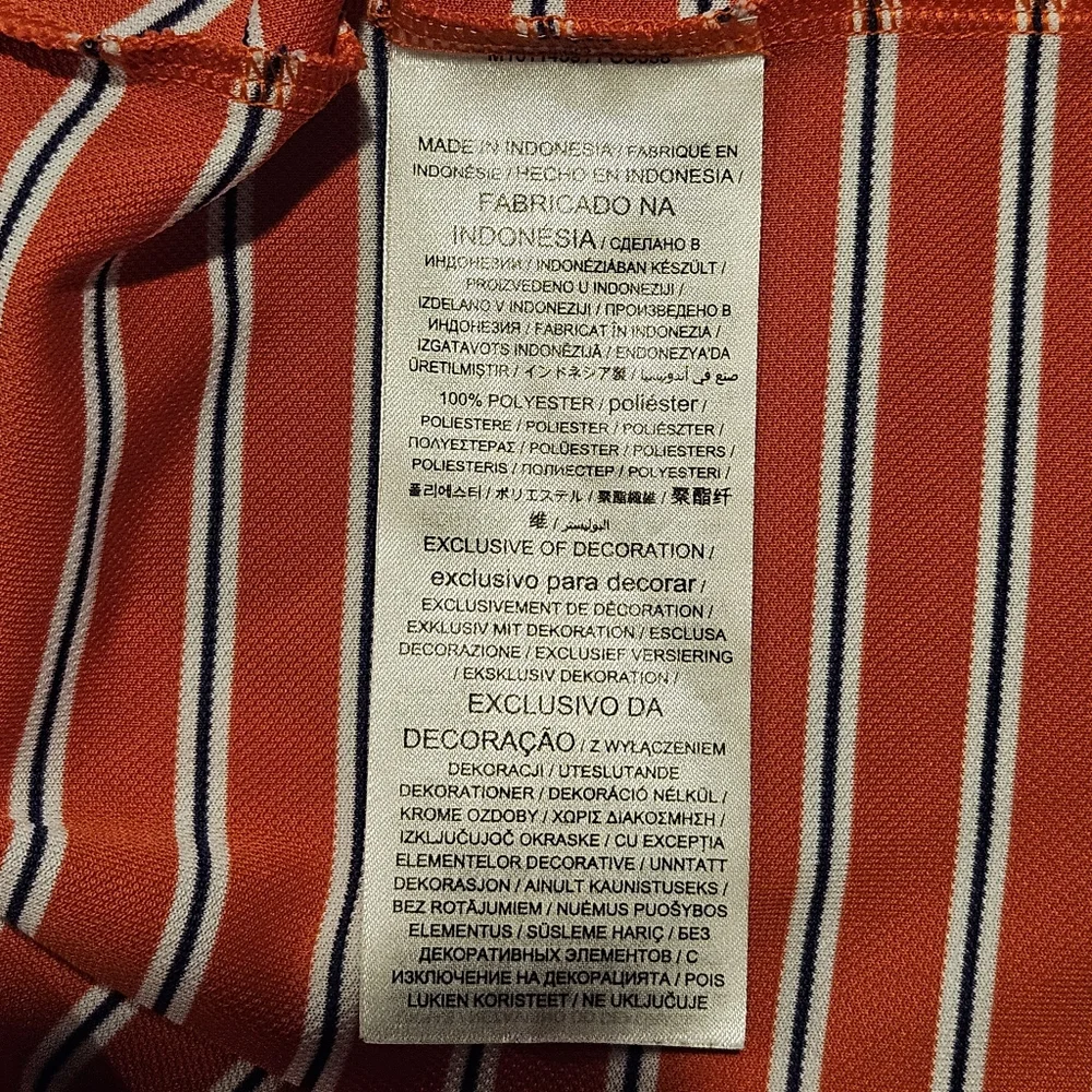 Nike Clemson Tigers Primetime Victory Striped Performance Polo - Size XL